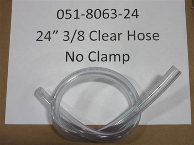 051-8063-24 - Bad Boy Mowers24" 3/8 Clear Hose No Clamps 051806324