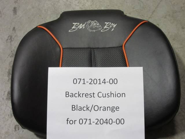 071-2014-00 - Bad Boy MowersBackrest Cushion New for 071-2040-00 Black/Orange 071201400