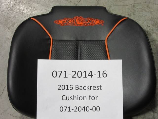071-2014-16 - Bad Boy Mowers2016 Backrest Cushion for the 071-2040-00 Black/Orange 071201416