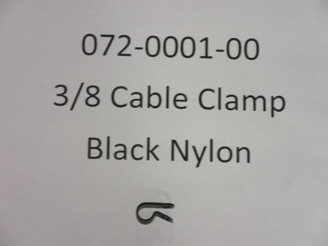 072-0001-00 - Bad Boy Mowers3/8 Cable Clamp-Black Nylon 072000100