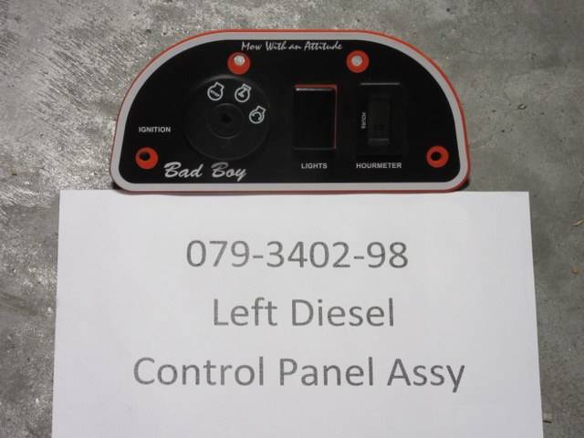 079-3402-98 - Bad Boy MowersLeft Diesel Control Panel Assembly 079340298