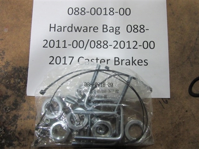 088-0018-00 - Bad Boy MowersHardware Bag for 088-2011-00/088-2012-00 (2017 Caster Brakes) 088001800