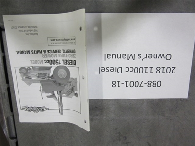 088-7001-18 - Bad Boy Mowers2018 1100cc Diesel Owner's Manual 088700118
