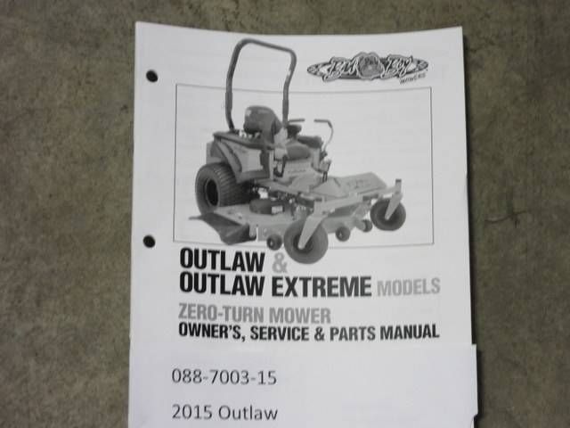 088-7003-00 - Bad Boy Mowers2012 Outlaw & Outlaw Extreme Owner's Manual 088700300