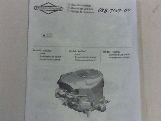 088-7107-00 - Bad Boy Mowers21 B&S Extended Life Motor Manual 088710700