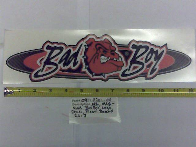 091-0201-00 - Bad Boy MowersMagnum Bad Boy Logo Decal-Floor 091020100