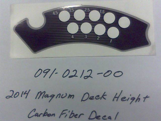 091-0212-00 - Bad Boy Mowers2014 Magnum Deck Height Carbon Fiber Decal 091021200