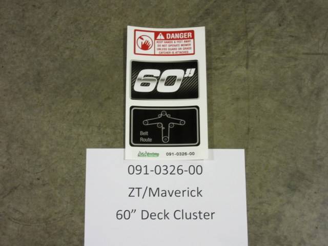 091-0326-00 - Bad Boy MowersZT/Maverick 60" Deck Cluster 091032600