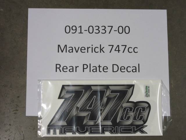 091-0337-00 - Bad Boy MowersMaverick 747cc Rear Plate Decal 091033700