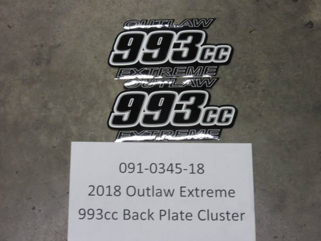 091-0345-18 - Bad Boy Mowers893CC EXTREME BACKPLATE DECAL 091034518