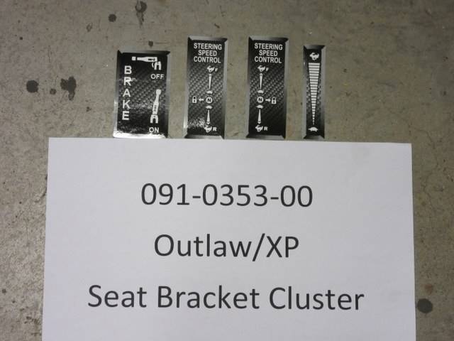 091-0353-00 - Bad Boy MowersOutlaw/XP Seat Bracket Decal Cluster 091035300