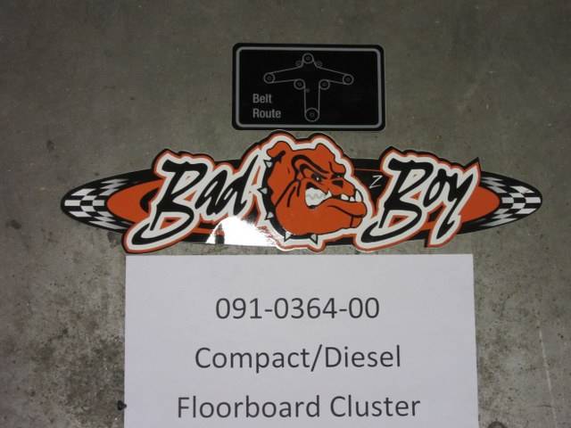 091-0364-00 - Bad Boy MowersDiesel Floorboard Decal Cluster 091036400