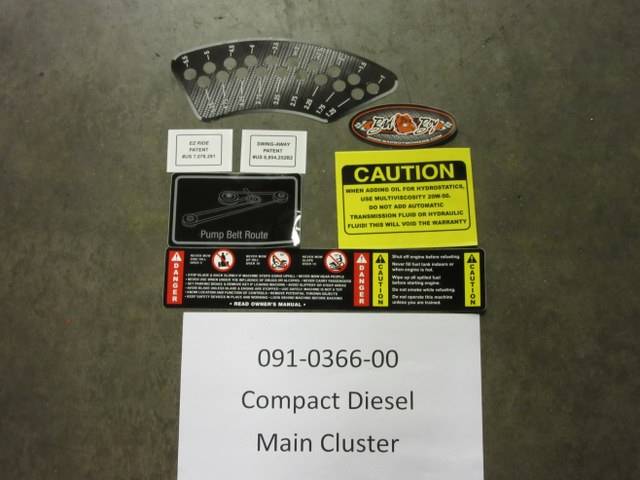 091-0366-00 - Bad Boy MowersCompact Diesel Main Decal Cluster 091036600