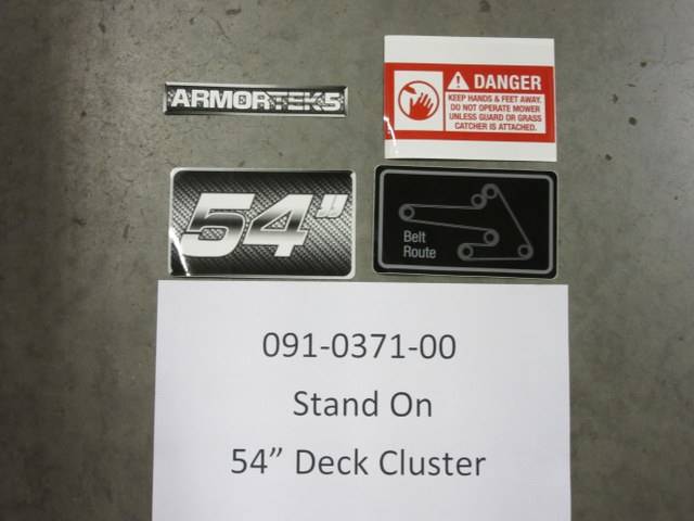 091-0371-00 - Bad Boy MowersStand On 54" Deck Decal Cluster 091037100