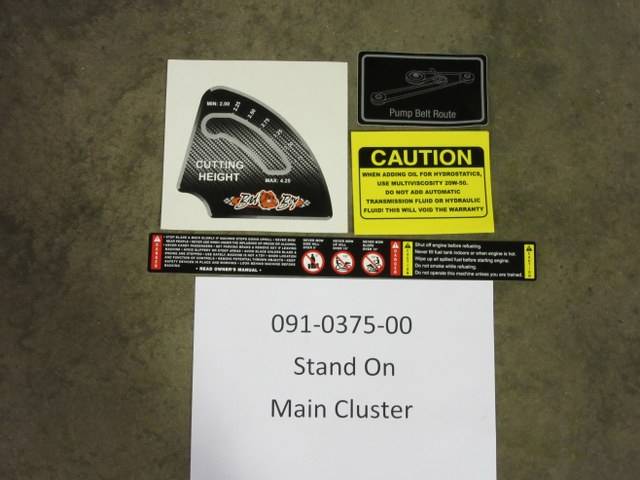 091-0375-00 - Bad Boy MowersStand On Main Decal Cluster 091037500
