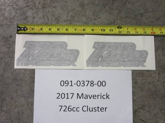 091-0378-00 - Bad Boy Mowers2017 Maverick 726cc Decal Cluster 091037800