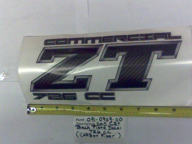 091-0909-00 - Bad Boy Mowers2013 CZT Back Panel Decal-726c 091090900