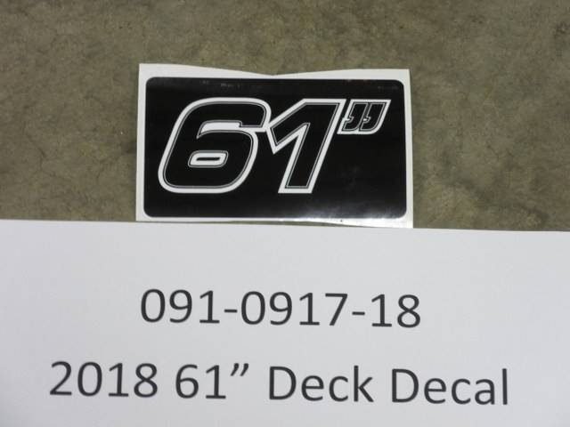 091-0917-18 - Bad Boy Mowers61'' DECK DECAL 091091718