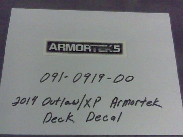 091-0919-00 - Bad Boy Mowers2014 Outlaw/XP ARMORTEK Deck Decal Carbon Fiber 091091900