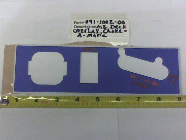 091-1002-00 - Bad Boy MowersMZ Deck Overlay-Choke-a-Matic 091100200
