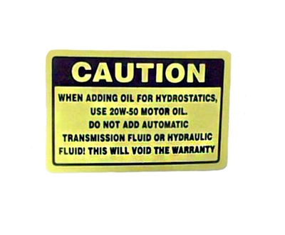 091-1020-00 - Bad Boy MowersHydraulic Decal-MZ,2013 ZT/CZT 091102000