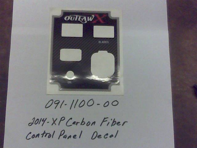 091-1100-00 - Bad Boy Mowers2014 XP Carbon Fiber Control Panel Decal 091110000