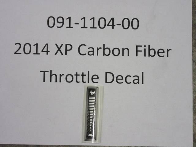 091-1104-00 - Bad Boy Mowers2014 XP Carbon Fiber Throttle Decal 091110400