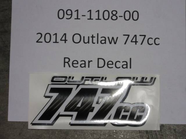 091-1108-00 - Bad Boy Mowers2014 Outlaw 747cc Rear Decal Carbon Fiber 091110800