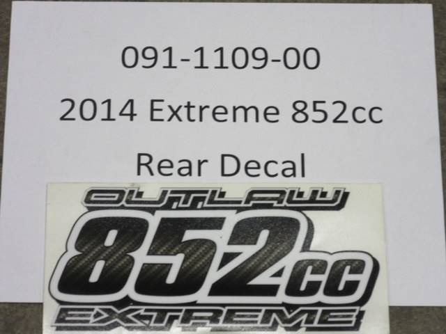 091-1109-00 - Bad Boy Mowers2014 Extreme 852cc Rear Decal Carbon Fiber 091110900