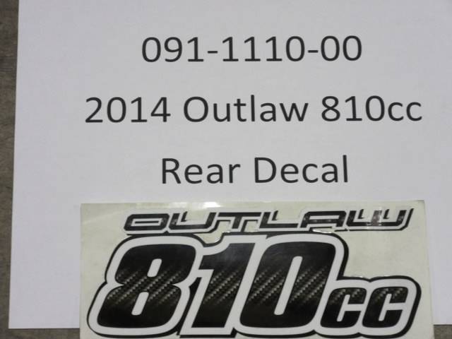 091-1110-00 - Bad Boy Mowers2014 Outlaw 810cc Rear Decal Carbon Fiber 091111000