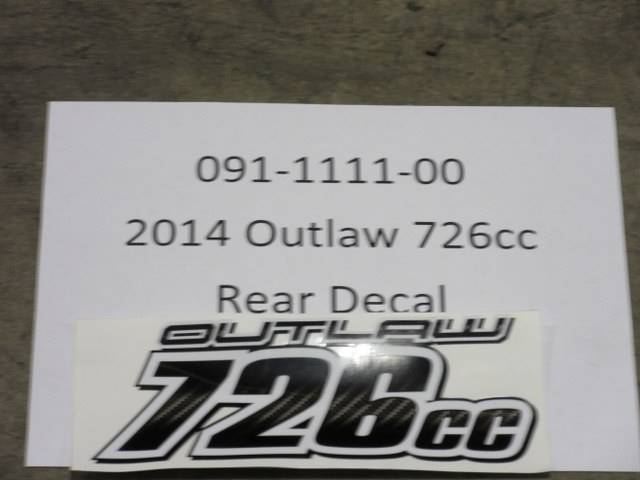 091-1111-00 - Bad Boy Mowers2014 Outlaw 726cc Rear Decal Carbon Fiber 091111100