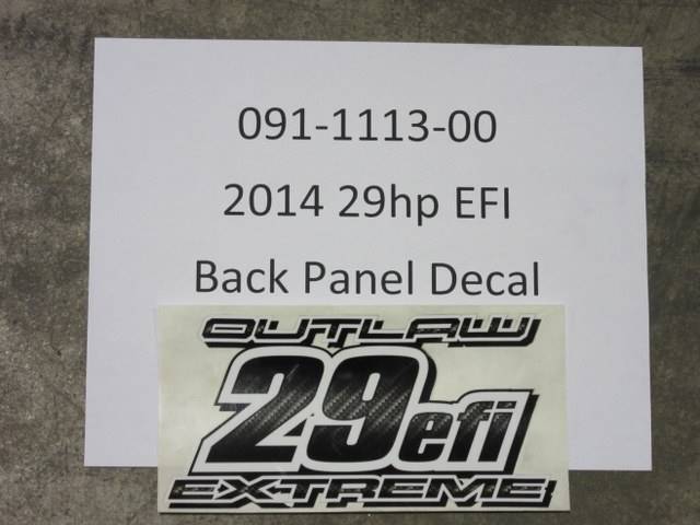 091-1113-00 - Bad Boy Mowers2014 29hp EFI Back Panel Decal Carbon Fiber 091111300