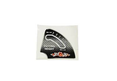 091-1150-00 - Bad Boy MowersStand OnDeck Height Decal Carbon Fiber 091115000