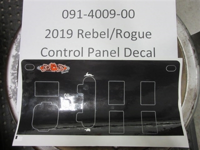 091-4009-00 - Bad Boy Mowers2019 Rebel/ Rogue Control Panel Decal 091400900