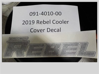 091-4010-00 - Bad Boy Mowers2019 Rebel Cooler Cover Decal 091401000