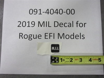 091-4040-00 - Bad Boy Mowers2019 MIL Decal for Rogue EFI Models 091404000
