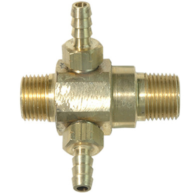 General Pump 100790 High Draw Fixed Dual Port Chemical Injector, 3-5 GPM