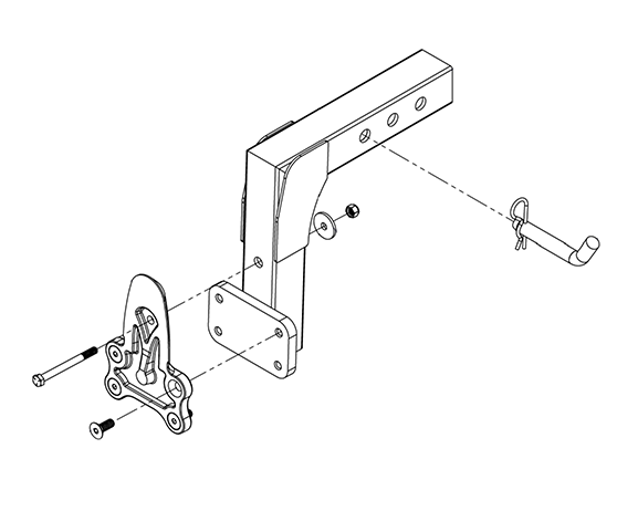 Umount 10778 2" Receiver Mount 9" Drop