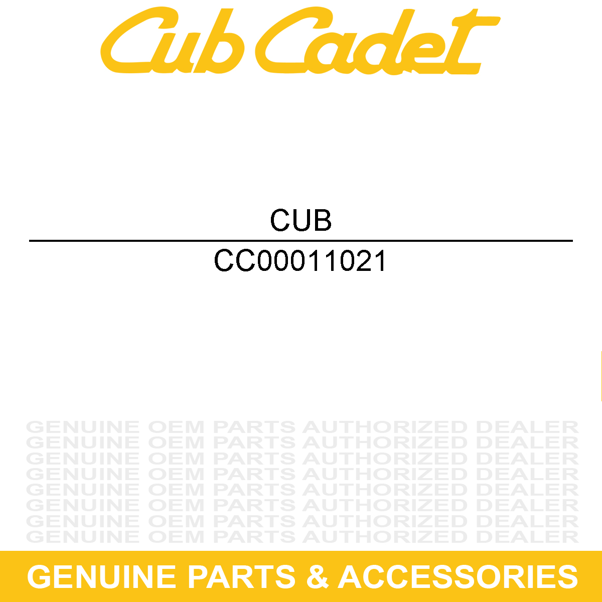 CUB CADET 00011021 Manifold Assembly