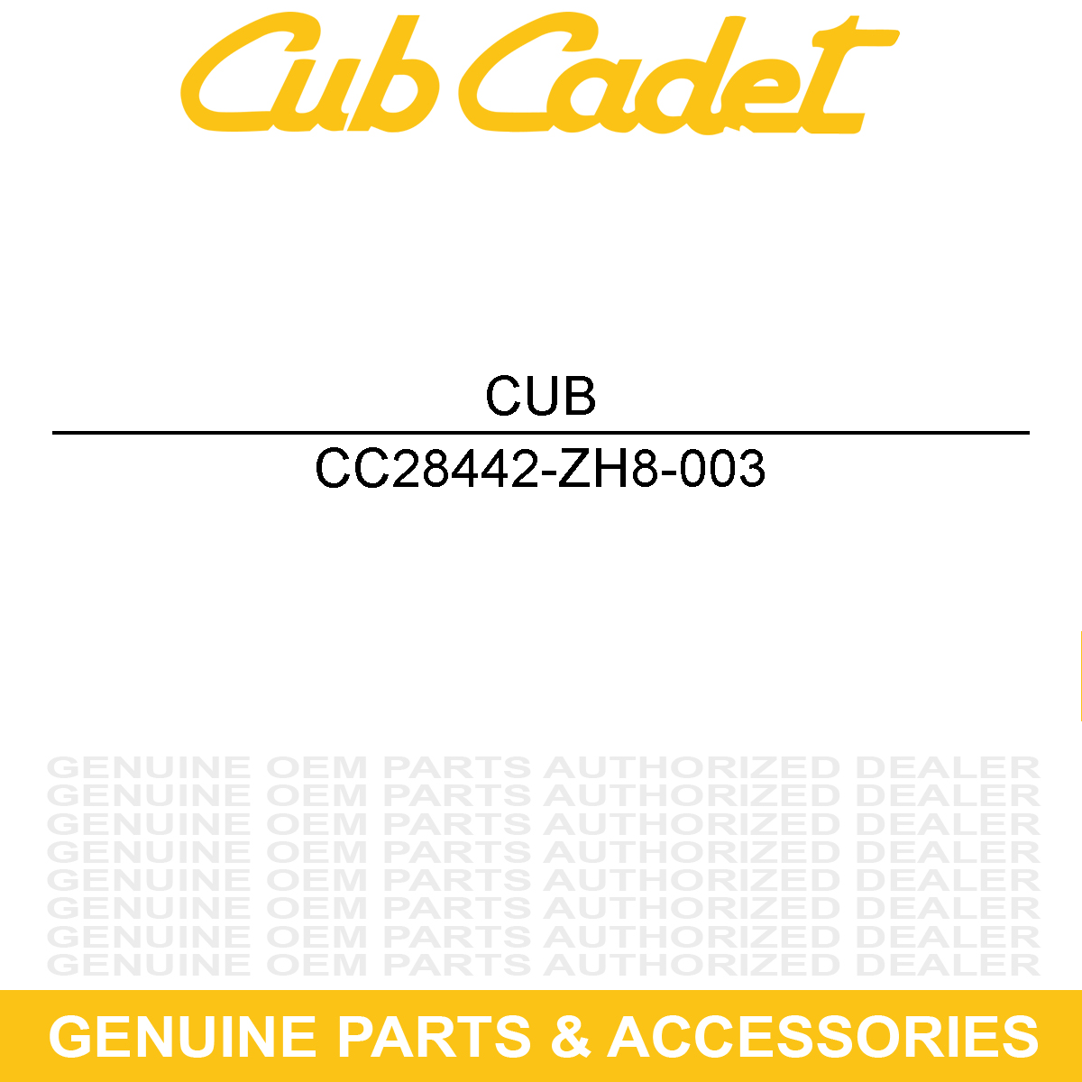 CUB CADET 28442-ZH8-003 Return Starter Spring