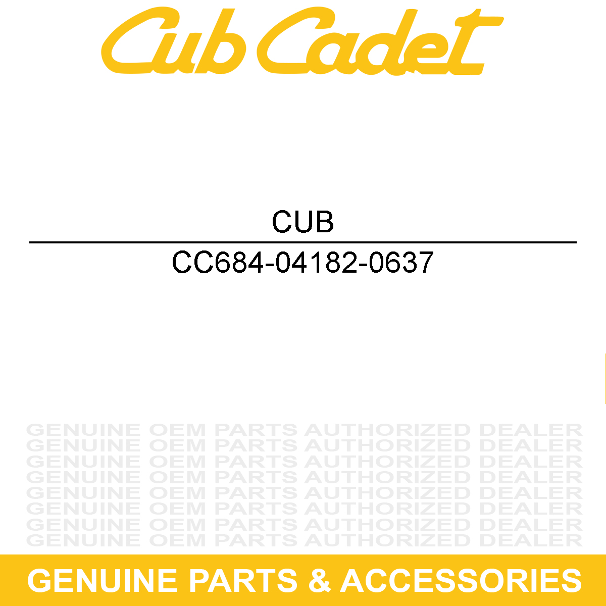 CUB CADET 684-04182-0637 Right Hand Spiral Assembly