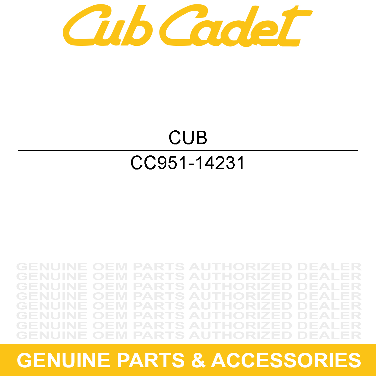 CUB CADET 951-14231 CARB KIT-SVC HY-19