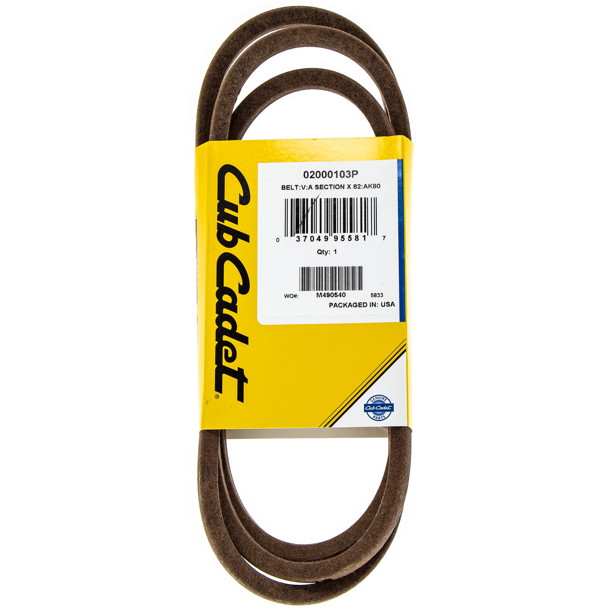 MTD 02000103P PTO Spindle Drive Belt 44" Deck