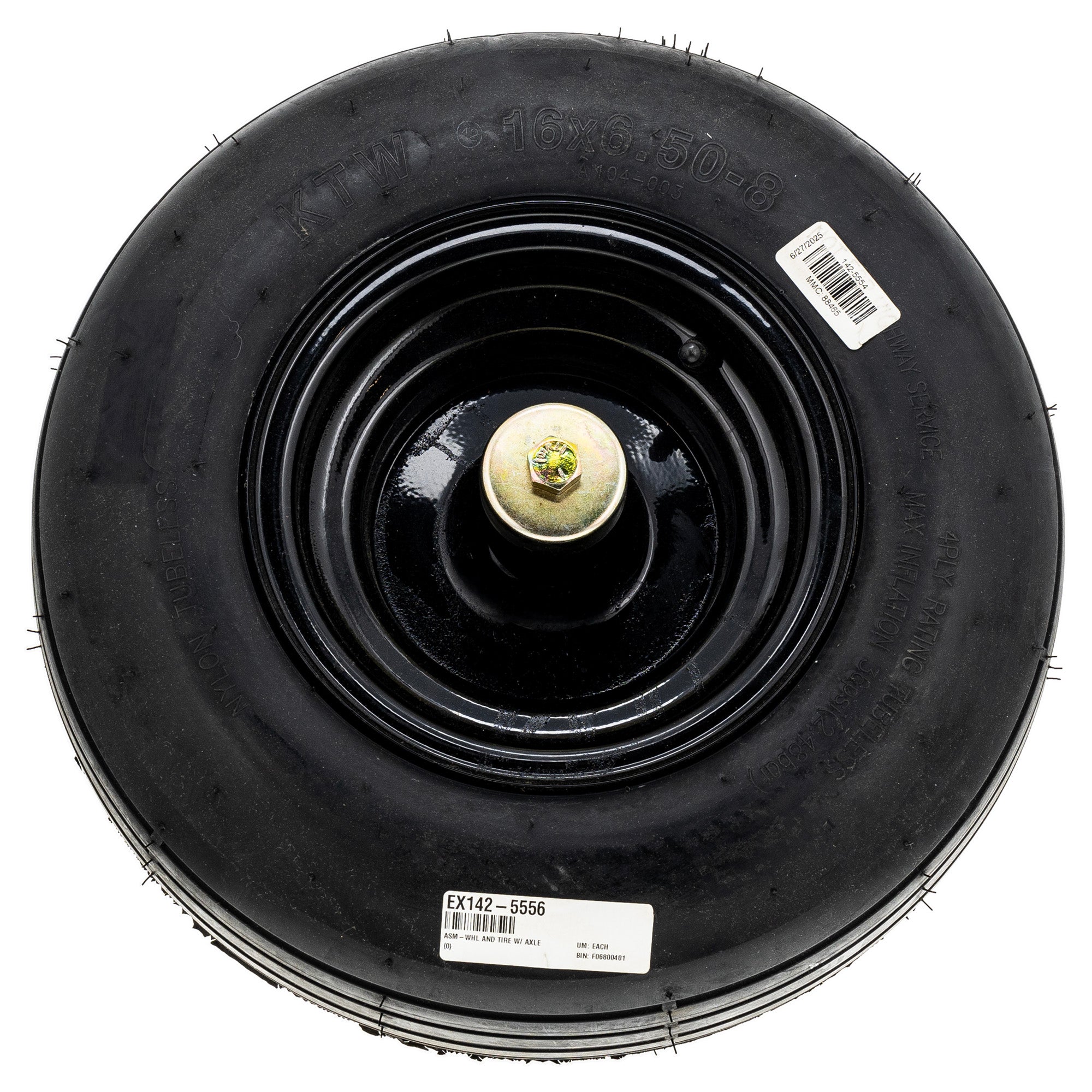 142-5556 – Caster Wheel and Tire Assembly with Axle (Genuine Toro OEM Part)