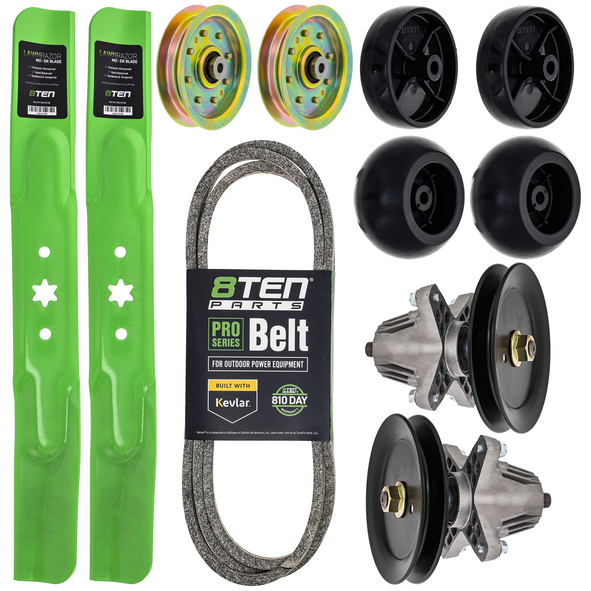 Blade Spindle Belt Idler Deck Wheel Kit For Cub Cadet