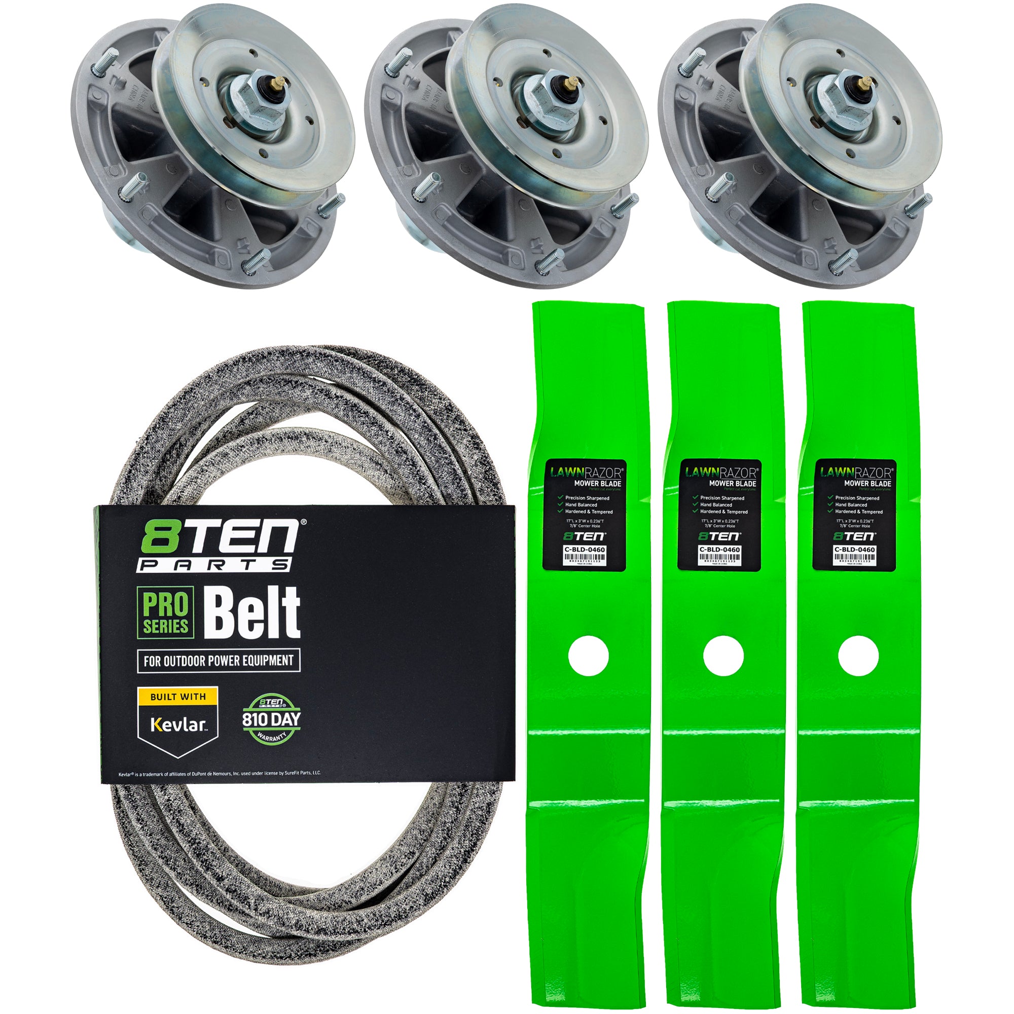 Blade Spindle Belt Kit for John Deere Z720E Z740R 48-Inch TCU30315 AUC13017