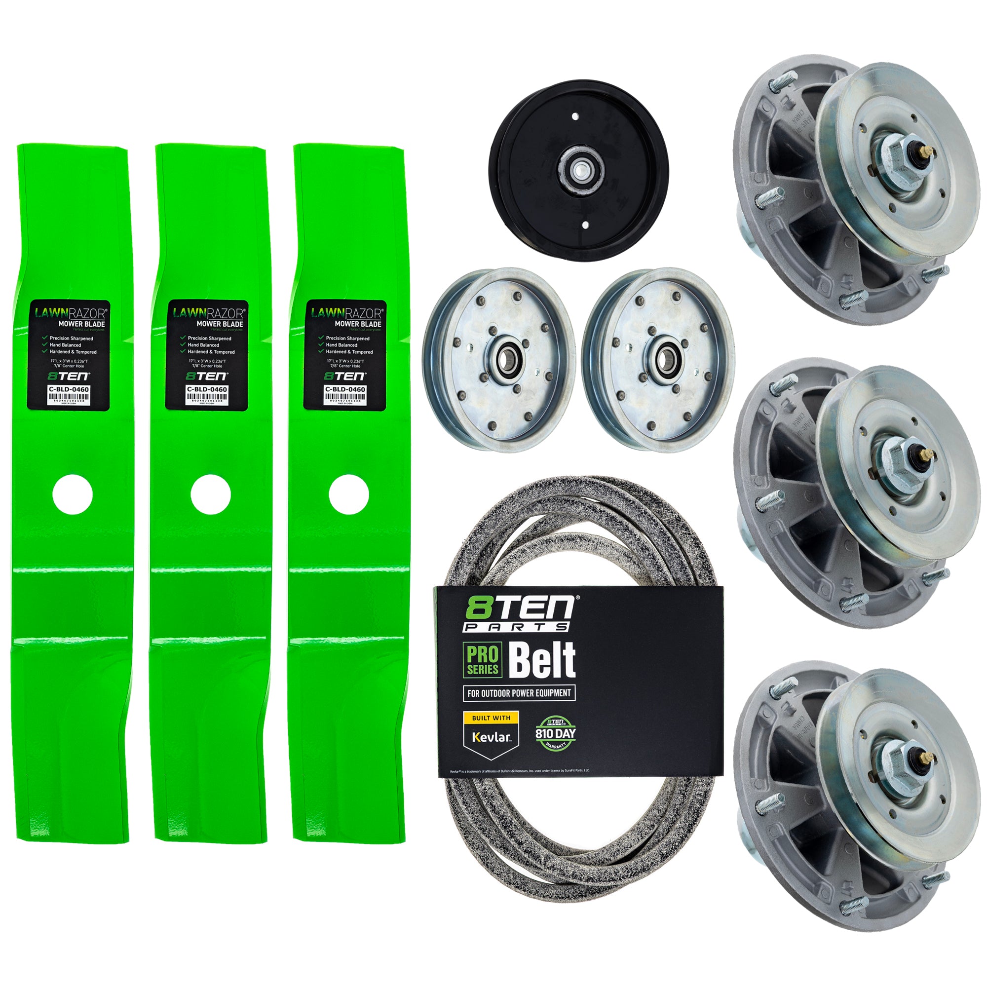 Blade Spindle Belt Idler Kit for John Deere Z720E Z740R 48-Inch TCU30315