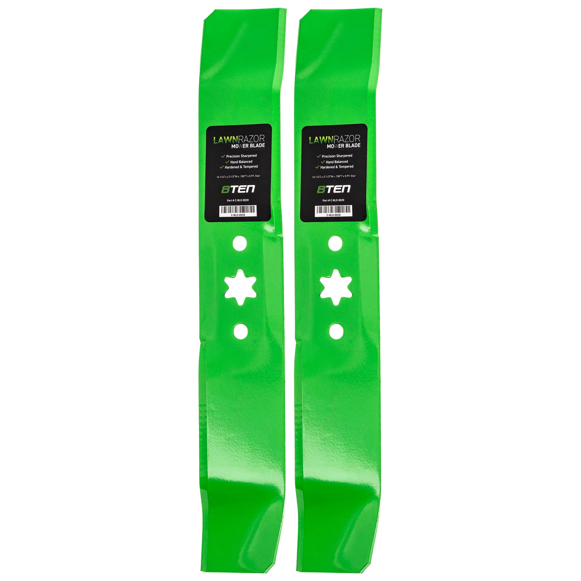 LawnRAZOR Outer Mower Blade Set 810-CBL2240D For Huskee Ranch King Troy-Bilt 942-04125 742-04125 | 2-PACK