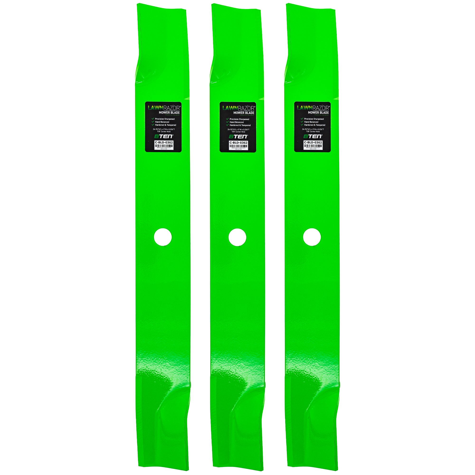 LawnRAZOR High Lift Blade For John Deere Scag TCU15882 M143749 M143159 | 3-PACK