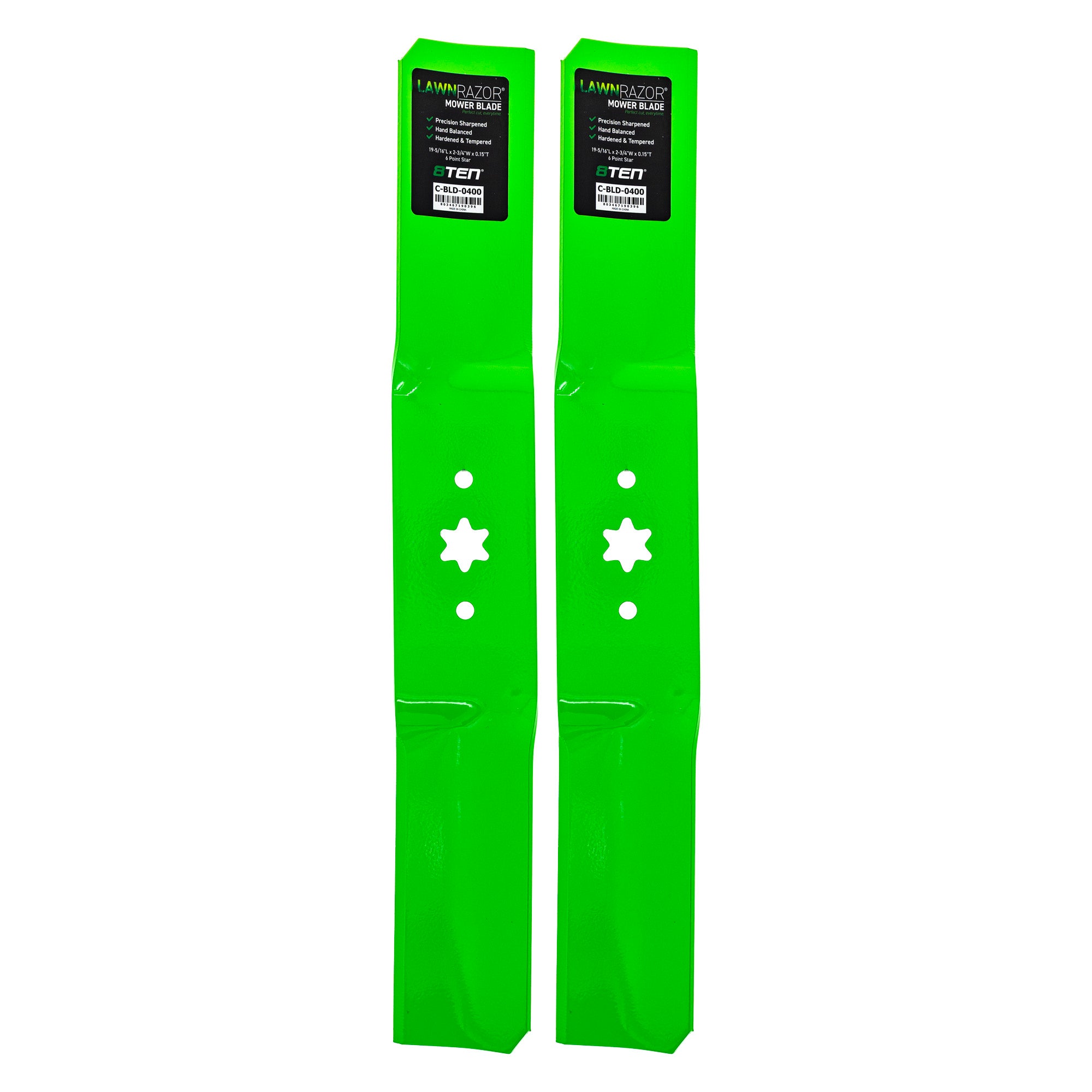 LawnRAZOR High Lift Blade For Yard-Machines Wizard White Outdoor 742-0654 | 2-PACK